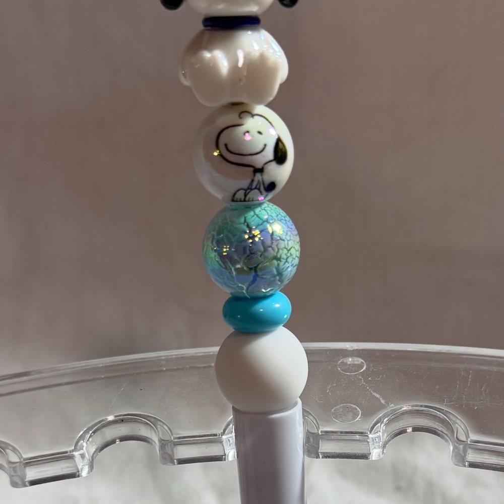 Beaded Pen with Cartoon Character